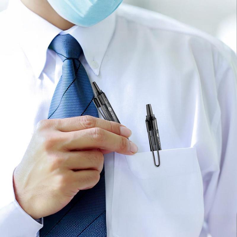 STAGEEK 12/24 Pack Black Gel Pens, Quick Dry Black Ink Pens, 0.5mm Fine Point Retractable Smooth Writing Pens for Journaling, Writing, Business Gel Pen for Office School & Home Supplies(Black,Blue)