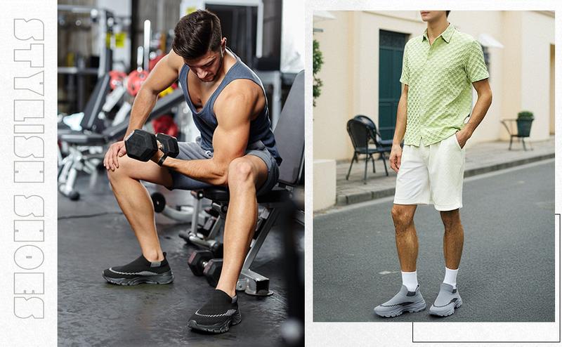 New Men's Lightweight Socks Breathable Comfortable Sports Leisure Shoes in Blue Knit Design Closed Trainer Sneaker Runner Training Running Athletic Boy Footwear Casual