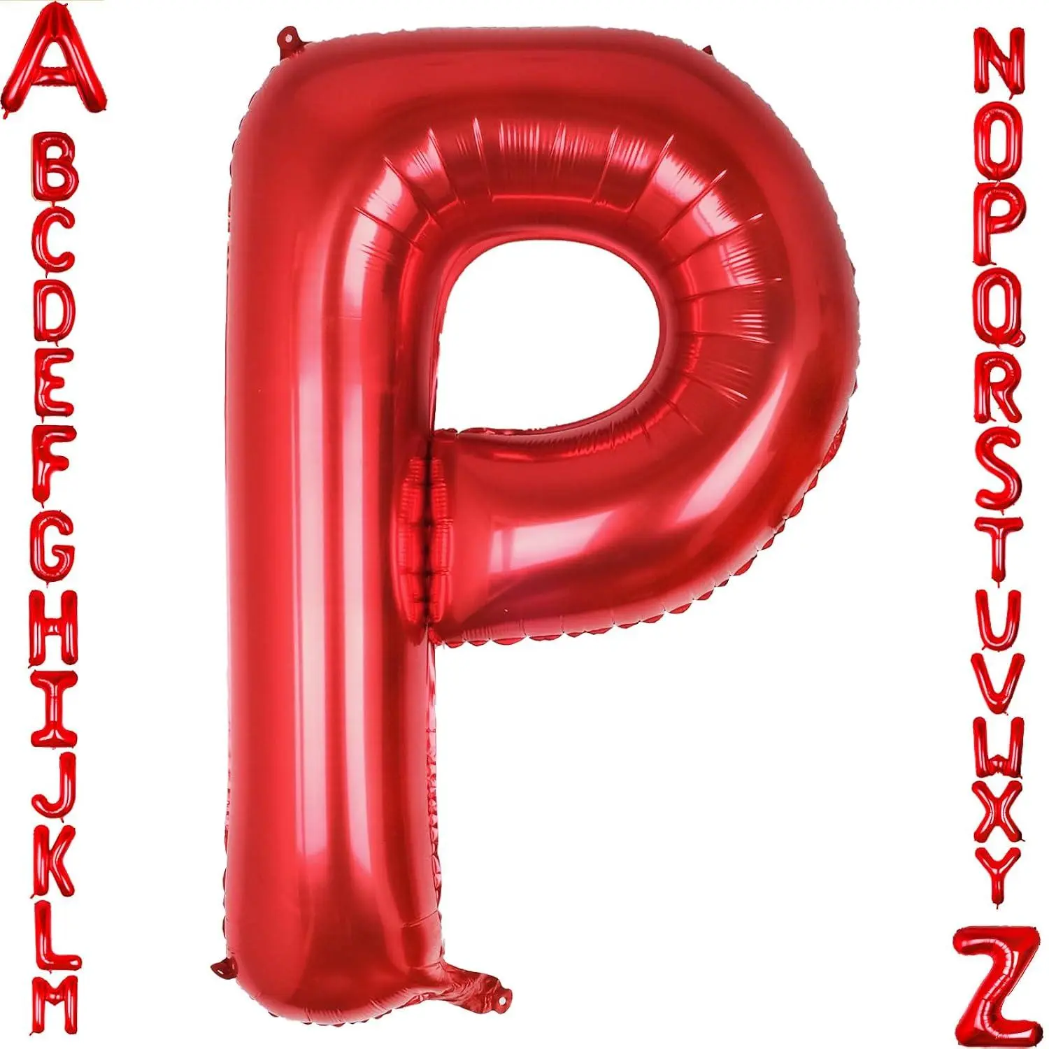 40 Inch Red P Balloon Letter Foil A-Z Birthday Big Alphabet | Birthday Anniversary Party Decorations Large Helium Letter Balloons Jumbo Giant Huge Mylar