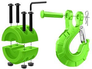 Nilight Forged Steel Winch Hook 3/8" Grade 70 Safety Latch Winch Cable Hook Stopper & Clevis Slip Hook Sets, Included Allen Wrench,Max 35,000 lbs