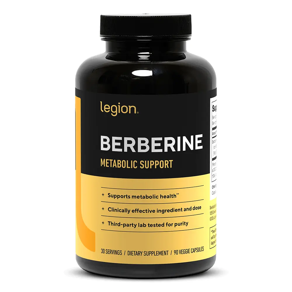 Legion Berberine Metabolic Support Supplement | 1500mg Berberine HCl Capsules