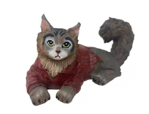 Hamilton Collection - The Wolf Meow Wolfman Cat Figurine by Bradford Exchange