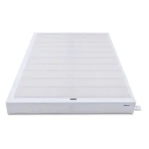 Amazon Basics Smart Box Spring Bed Base, 5-Inch Height Mattress Foundation, Tool-Free Easy Assembly, Queen, 79"L x 59.5"W x 5"H, White Queen(79"L x 59.5"W) 5-Inch Height