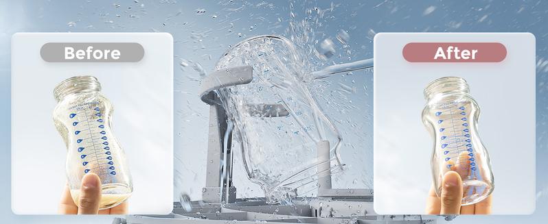 Momcozy KleanPal Pro Baby Bottle Washer, Sterilizer and Dryer - 3-in-1 Washer, Save Time and Effort - Suitable for Cleaning Bottles, Breast Pump Accessories and Baby Products 【B】