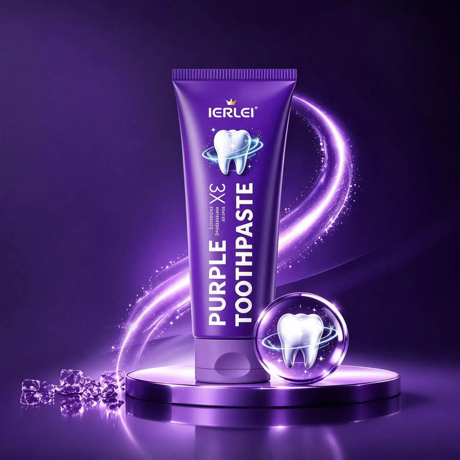 Teeth Whitening Toothpaste, Purple Serum PAP Gentle Formula with Charcoal for Teeth Whitening Products, Plaque Removal, Fresh Mint Breath, Daily Brushing Dental Care