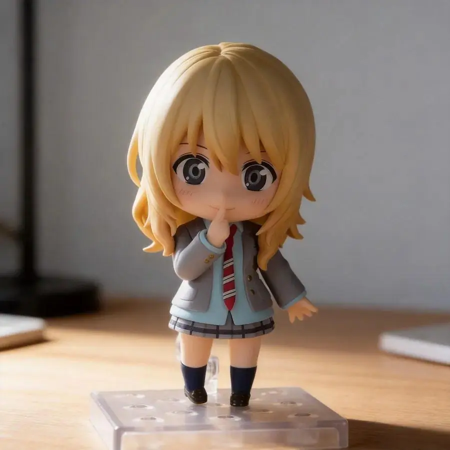 High-Quality Plastic Kaori Miyazono Nendoroid Figure - Your Lie in April 10cm Movable Female Anime & Manga Collectible Model, Detailed Textures, High-Quality Material, Durable Use, Multiple Expressions, Home Display Compatible Collectibles