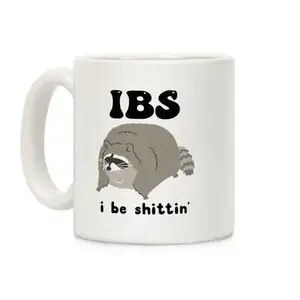 IBS Raccoon Ceramic Coffee Mug - Reusable, Washable, Sturdy Tea Drinkware for Multiple Uses office mug ceramic drinkware Cup