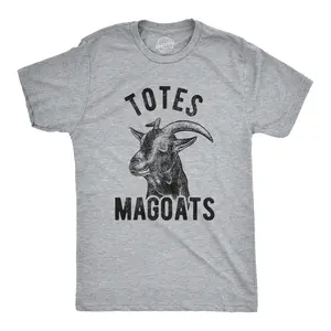 Mens Totes Magoats T Shirt Funny Goat Movie Quote Tee Mens Funny T Shirts Cool Vintage Fashion T-Shirt Gift Classic Menswear Funny Movie Short Sleeve Novelty Tees for Guys Light Grey