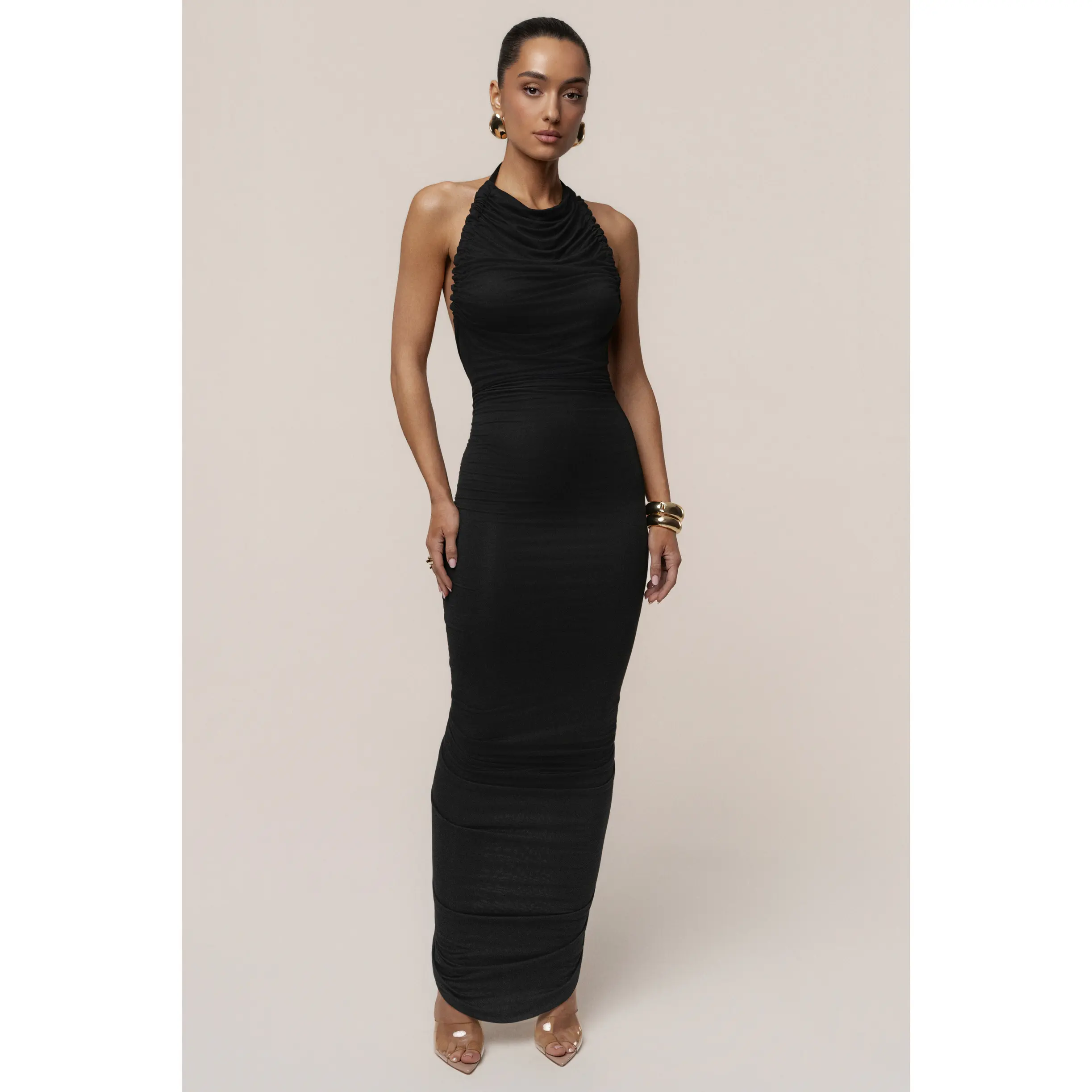 Black Isle Of Palms Maxi Dress