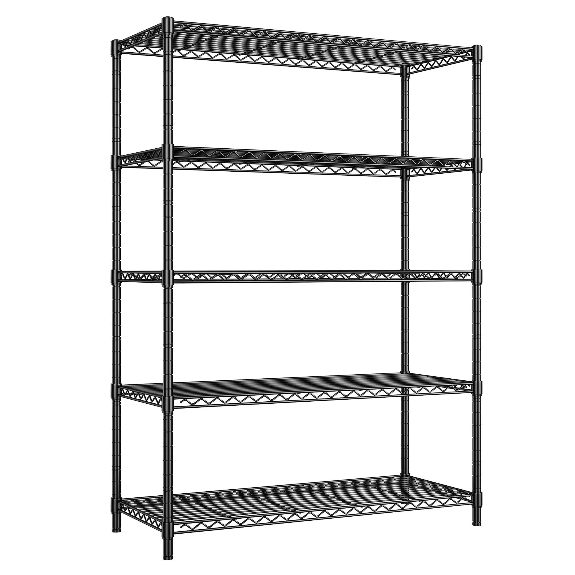 【Tool-Free/Easy for Women to Install】Lightweight Shelving in Pantry/Laundry/Bathroom,5-Tier Wire Shelving Unit,72‘’H Apartment Tool Storage Rack,Warehouse Shelving,Adjustable Wire Shelving for Kitchen,Commercial Shelving Unit,Essential for homemaker
