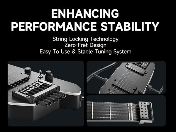 Donner HUSH-X PRO Multi-Effects Electric Guitar for Travel, 4 Color Options