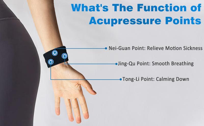 BONISON Motion Sickness Relief Bands, 8 Pack Acupressure Anti-Nausea Wristbands, Drug-Free for Travel, Car, Sea & Pregnancy