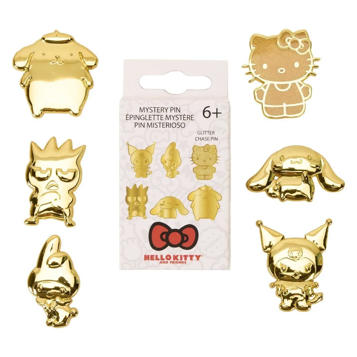 Loungefly Sanrio Hello Kitty & Friends 50th Anniversary Gold Mystery Box Pin