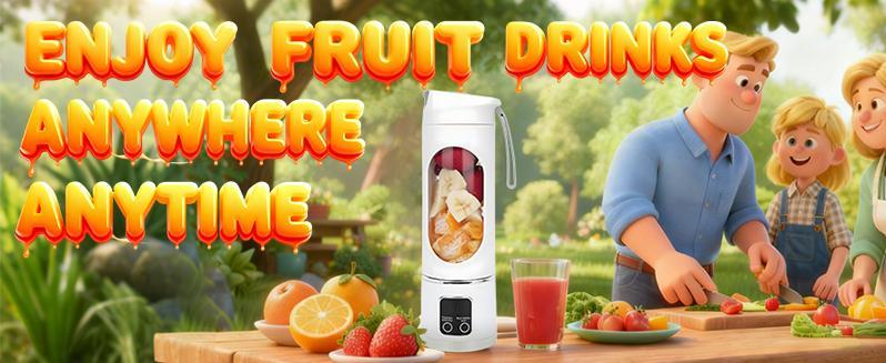 Ultimate Portable Blender Cup – Blend Smoothies, Shakes & Fresh Juice Anywhere! 2-in-1 Juicer & Ice Crusher, USB Rechargeable, Leak-Proof & Easy to Clean – Perfect for Gym, Travel & Dorm Life!