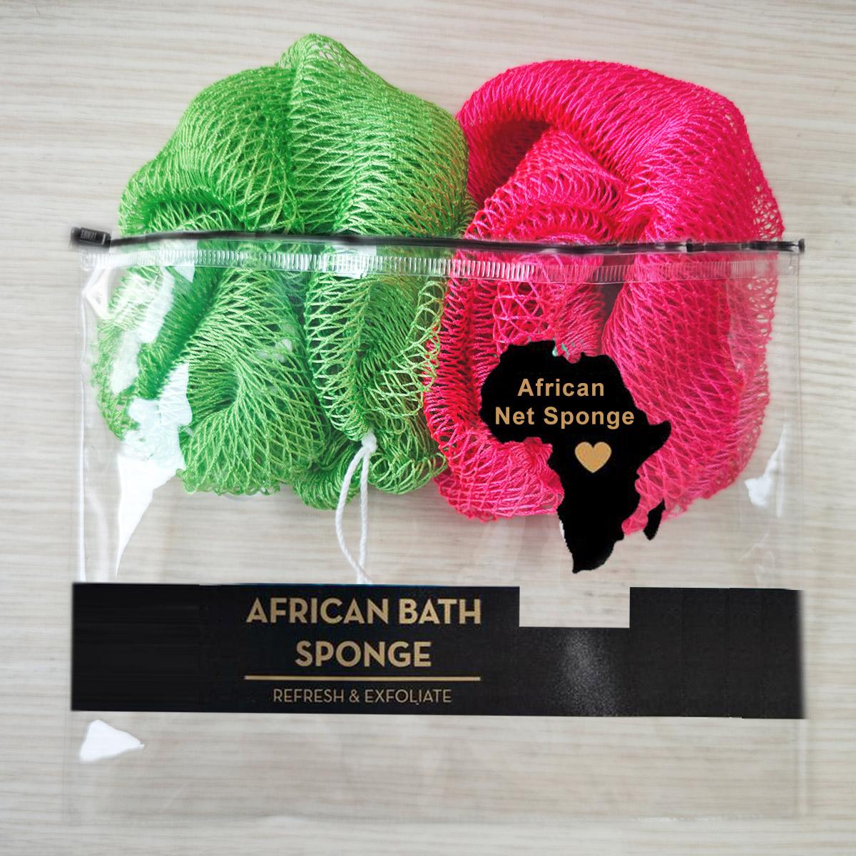 2 PCS Authentic African Exfoliating Net Bath Sponge
