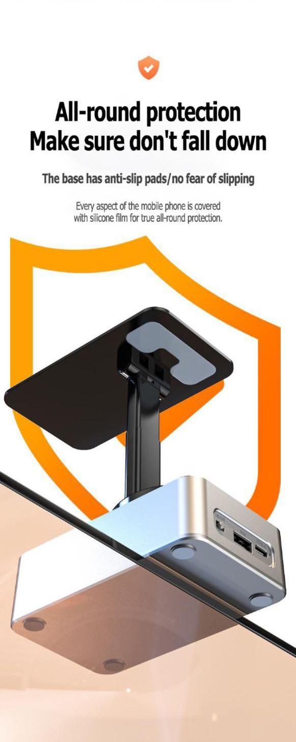 5 in 1 Wireless Audio Bluetooth Speaker, Portable & Foldable Stand, Emergency Power, 5.3FM HD Bassup Answer Calls, for iPhone Android