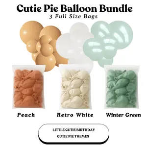 Cutie Pie Balloon Bundle- Peach, Retro White, Winter Green