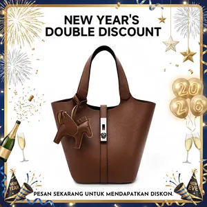 CN6004 Tote Bag for Women Vegan Leather Bucket Purse for Women Top Handle Handbag Shoulder Bag with Detachable Small Purse Yellow Brown TikTokShopHolidayHaul