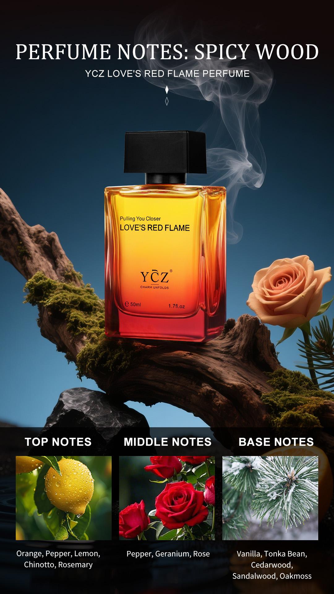 YCZ Men's EDP 2-Piece Set Club Gent's Aroma & Love's Red Flame 50ml Each Aromatic Woody Fruity Chypre Long-Lasting Fragrance for Night & Daily Wear Gift Bundle Cedarwood Amber YCZ Men's EDP 2-Piece Set Club Gent's Aroma & Love's Red Flame 50ml Each Aromatic Woody Fruity Chypre Long-Lasting Fragrance for Night & Daily Wear Gift Bundle Cedarwood Amber