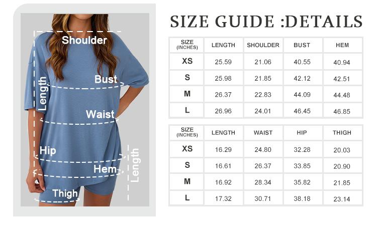 AUTOMET Women's Summer Two-Piece Set 2025 Casual Oversized Shirts Biker Shorts Matching Airport Travel Outfit Split Hem Lounge prettygarden woman