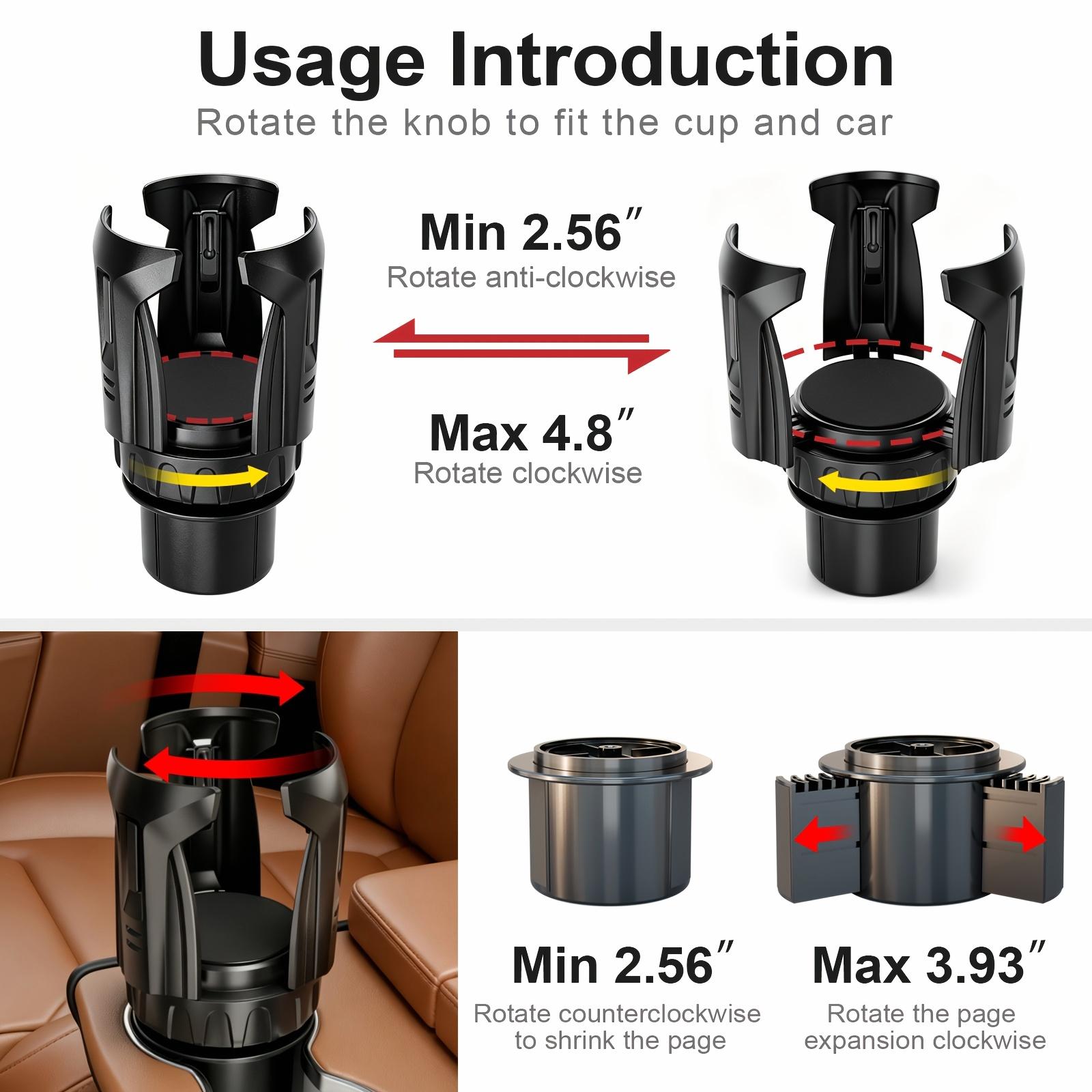 Automatic Car Cup Holder Extender, Suitable for 10-64oz Travel Thermos Flasks And Water Bottles, Various Types Of Water Bottles, Adjustable Cup Holder Base, Car Cup Holder.