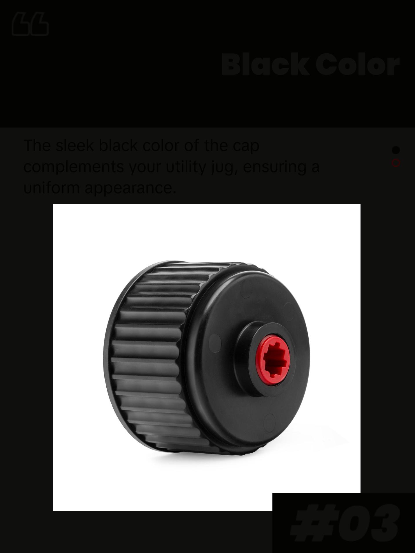 VP Racing Fuels Replacment Cap for Plastic Utility Jug Black