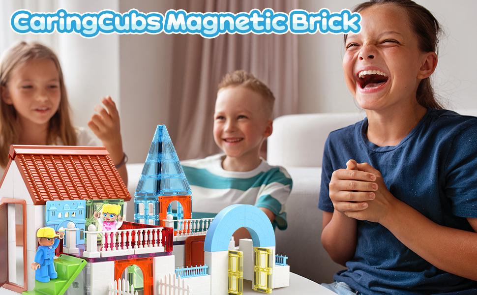 Magnetic Tiles for Kids, Magnet Building Set, Magnet Toys for 3+ Year Old Boys and Girls, Colored Magnetic Tiles Building Blocks (105 PCS),Children's Day gifts, birthday gifts, gifts for kids,  Easter Gifts