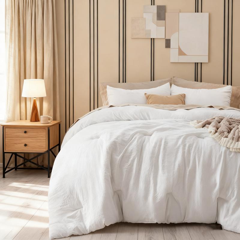 3 Pieces Soft Luxury Cationic Dyeing Bedding Comforter For All Season,Breathable Bed Set For Twin, Full, King, Queen Bed Sizes, Suitable For Bedroom, Guest Room, Dormitory, All Seasons, Machine Washable 3 Pieces Soft Luxury Cationic Dyeing Bedding Comforter For All Season,Breathable Bed Set For Twin, Full, King, Queen Bed Sizes, Suitable For Bedroom, Guest Room, Dormitory, All Seasons, Machine Washable