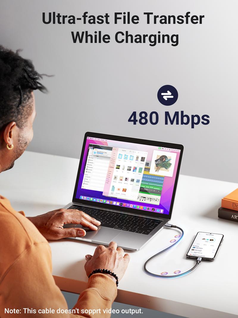 (Buy 1 Get 1 Free) UGREEN USB C to USB C Cable ,100W Type C Flow Cord, Fast Charging for iPhone 17/16 Series, MacBook Pro 2020, iPad Pro, Dell XPS, Samsung Galaxy S24/S23/S22 Ultra, Switch, Pixe,3.3FT Black, portable charger，TikTokShopHolidayHaul