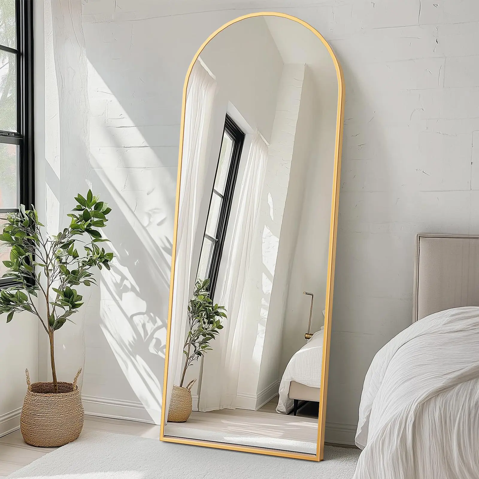 【Summer Sale】Sweet Furniture S - Full Length Mirror Floor Mirror Standing Hanging or Leaning Wall standing mirror home decor, Upgraded Nano Glass,dorm essentials,dorm decor,dorm room decor