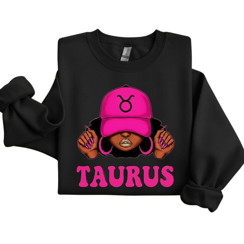 [Full 12 Zodiac] Zodiac Vibes Sweatshirt – Mixed Texture Hat Graphic, Complete Horoscope Collection with Bold Patterned Text, Unisex Astrology Gift for Men & Women