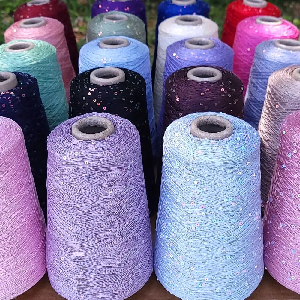 Tencel Seguin Yarn Lace Weight - Silky Tencel Sparkle Knitting & Crochet Yarn