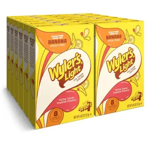 Wyler's Light Singles To Go Powder Packets, Water Drink Mix, Watertok Banana, 96 Servings, 8 Count x Pack of 12