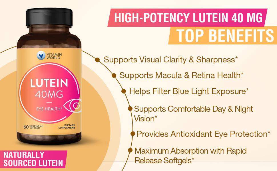 Vitamin World Lutein 40MG Rapid Release Softgels