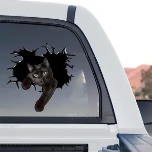 Farm Animal Stickers Sea Animal Sticker Zoo Animal Decal Cute Face Car Decal (Black Cat Stickers)
