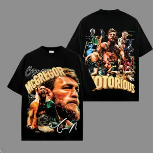 UFC Conor McGregor Retro Washed Cotton Graphic tee, Graphic t-shirts, oversized tshirt – Irish Legend Fighter Gift, Gift for fan, UFC Style