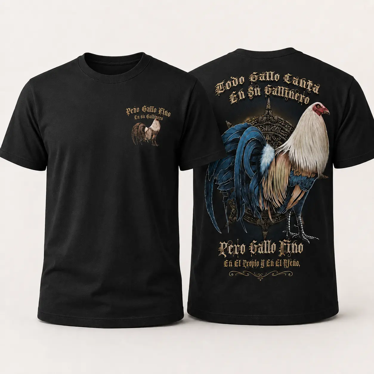 Gamefowl Rooster Shirt, Rancho Graphic T-Shirt, Gallo Fino Tee, Mexican Rooster Ranch Apparel, Gamefowl Breeder Gift Shirt