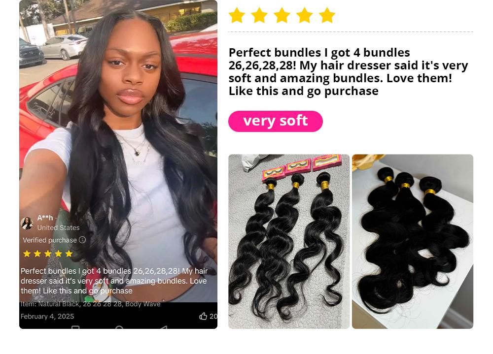 Brazilian Virgin Human Hair Bundles 30inch Body Wave Straight Hair for Quick Weave 1 3 4 Bundles Natural Black Traditional Sew in Extension