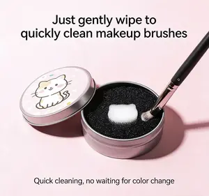 2 Pack Color Removal Cleaner Sponge, Quickly & Easily Clean Makeup Brushes Powder Without Water or Chemical Solutions Eliminating Drying Time - Switch Eyeshadow Colored Immediately