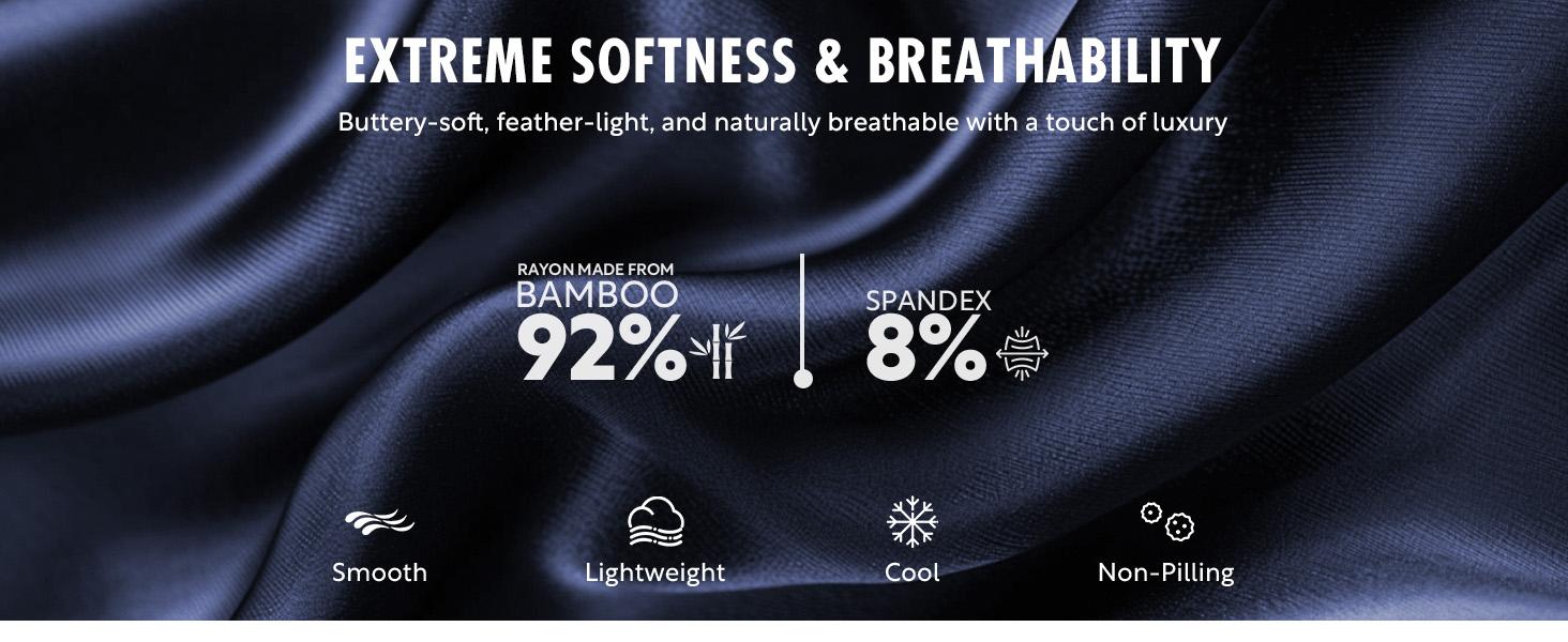 Separatec Silky Bamboo Fabric Mens Boxer Shorts | Buttery Soft, All-Day Comfort 3 Pack