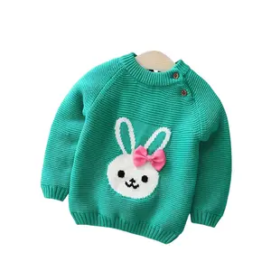 NewDouble-Layer Thickened Knit Sweater |               3D Bunny Head + 3D Bow |               Subzero-Ready (Shoulder Buckles) Letters(Gift)11