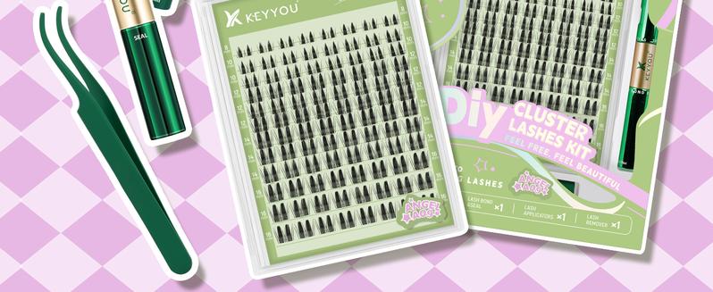 KEYYOU Angle A09 Lash Clusters  Invisible Band Waterproof Long-Lasting Lashes for Natural Voluminous Look Easy Application Ideal for Daily Wear and Special Occasions TikTok Shop FebruaryFaves