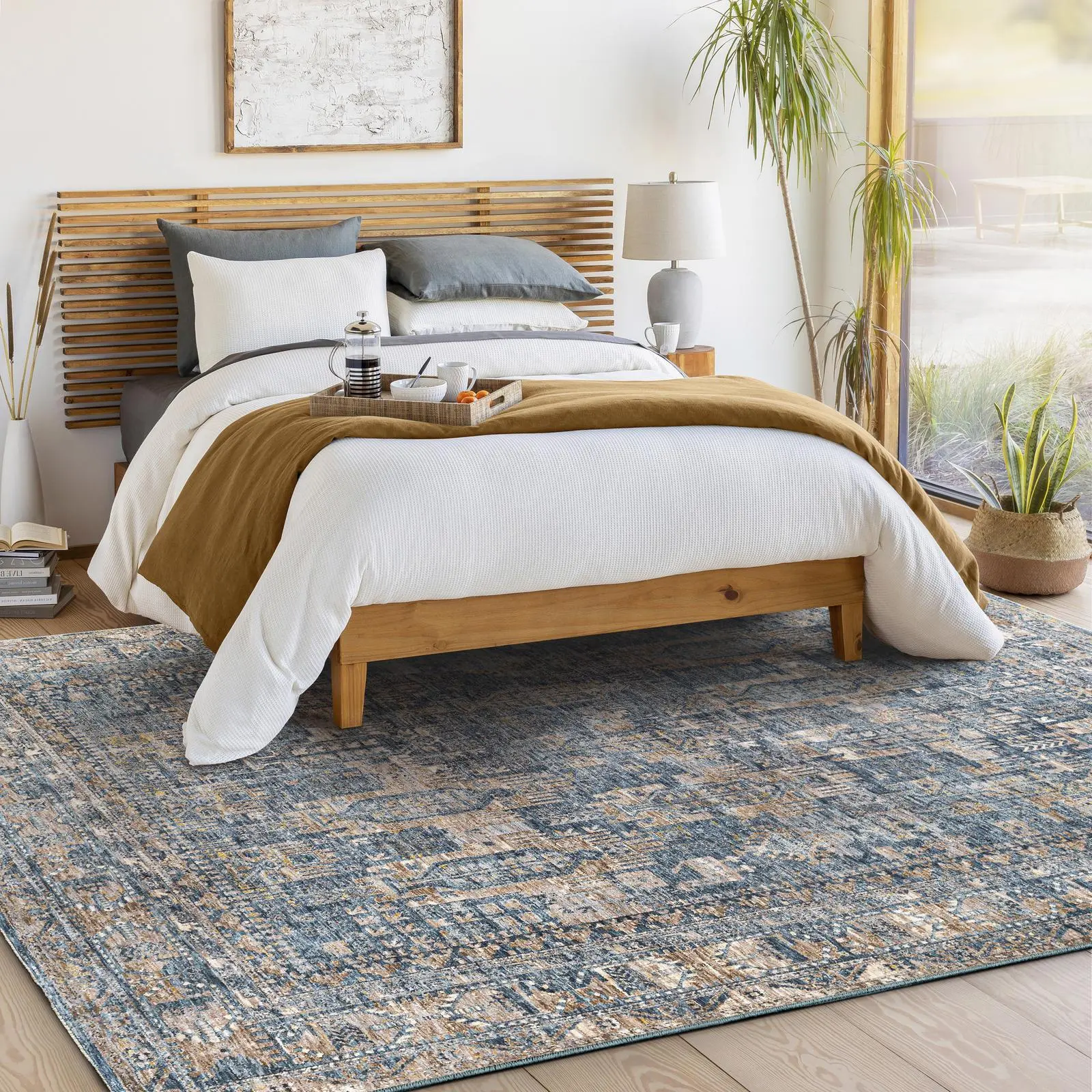 Livabliss Mirabel Vintage Polyester Fiber Turkish-Made Casual Area Rug - Home Decor Rug for Indoor Use