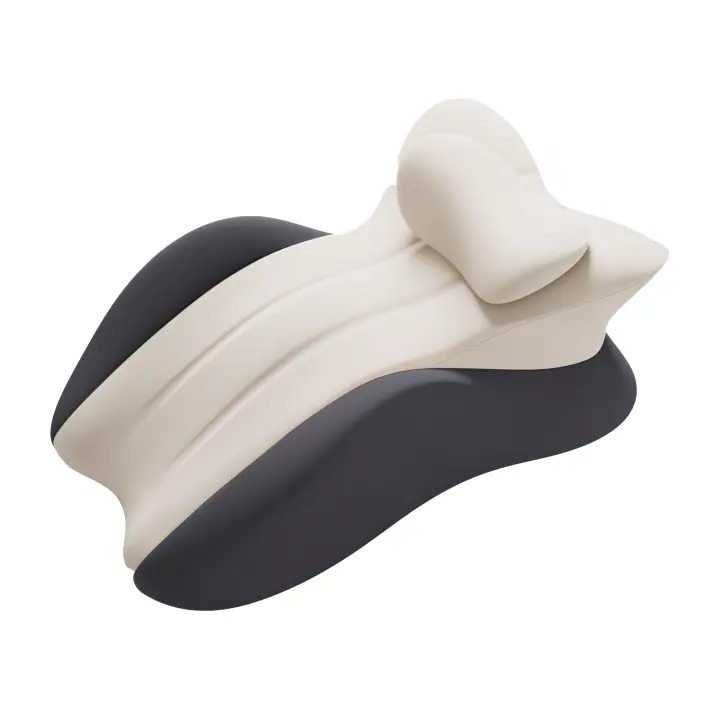 Sonoro Kate Posture Relief Memory Foam Hug Pillow - Durable Memory Foam Cushioning, Cervical Neck Rest Cushion, Body Positioner for Back & Side Sleepers, Body-Adapting Pain Relief (Double Grey), Body Positioner Pillow