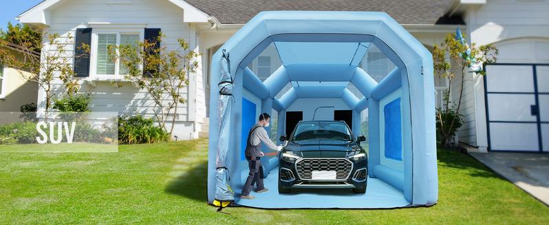 VEVOR Inflatable Paint Booth, TikTokShopBlackFriday, 20x10x8ft Inflatable Spray Booth, Car Paint Tent Air Filter System for Car Parking Tent Workstation Motorcycle Garage