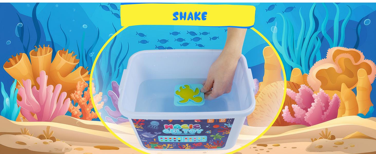 Joyfresh Magic Gel Water Pets Elf Toy Kit, Aqua Water Gel Kit for Kids, Creative Squishy Maker Toy with 20 Magic and 16 Shape Molds Pets, Birthday Gifts Crafts DIY for Kids