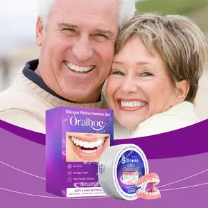 Oralhoe Silicone Reline Denture Set Enhance Tooth Gaps Maintain Natural Smile Comfortable Beautiful Denture Enhancement Kit for Daily Use