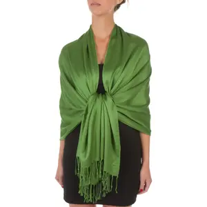 Sakkas 78" X 28" Rayon from Bamboo Soft Solid Pashmina Shawl / Wrap / Stole