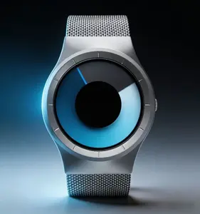 Unique Minimalist Blue Wristwatch | Stainless Steel Mesh Band | Ideal Gift for Boyfriend/Girlfriend | Best Gift for Birthday/Anniversary/Valentine’s Day | Modern Watch for Men & Women