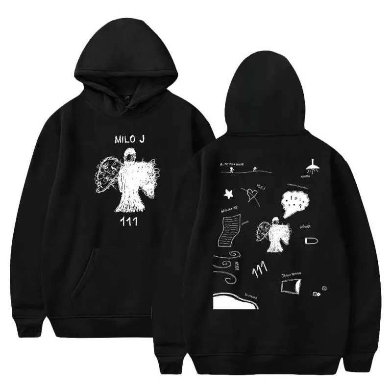 Men's Casual Angel Graphic Hoodie - Menswear Long Sleeve Tribal Loose Fit Streetwear Pullover Sweatshirt with Heart Print, Soft Poly-Cotton Tops Ideal for Layers